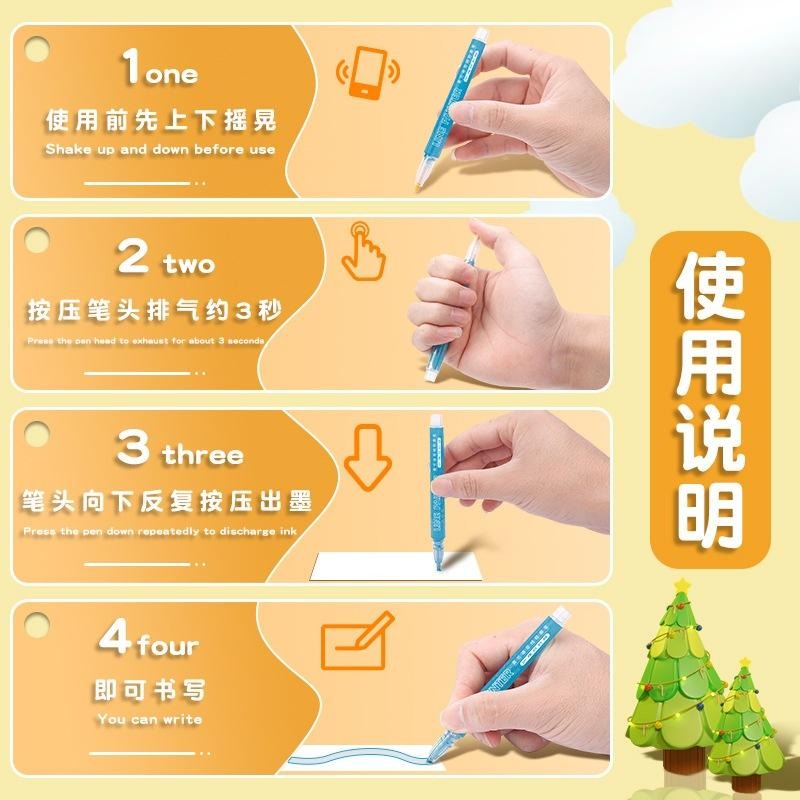 【苗栗現貨&含發票】 輪廓筆 麥克筆 馬克筆 手帳筆 海報筆 螢光筆 雙線輪廓筆 賀卡 卡片-細節圖9