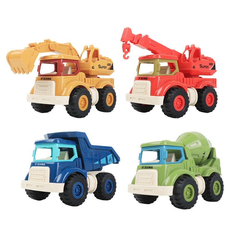 【苗栗現貨&含發票】 超仿真工程車 工程車 挖土機 吊車 攪拌車 卡車 玩具工程車 玩具車 慣性加速-規格圖8