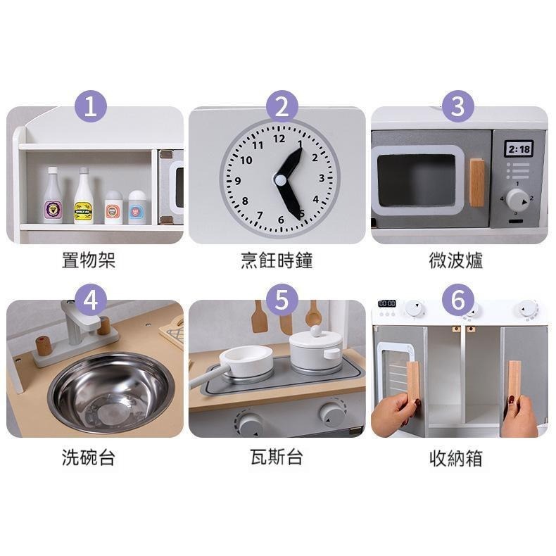 【苗栗現貨&含發票】 木製仿真廚房 仿真廚房 家家酒 過家家 廚房玩具 迷你廚房 家家酒玩具 木製玩具-細節圖7