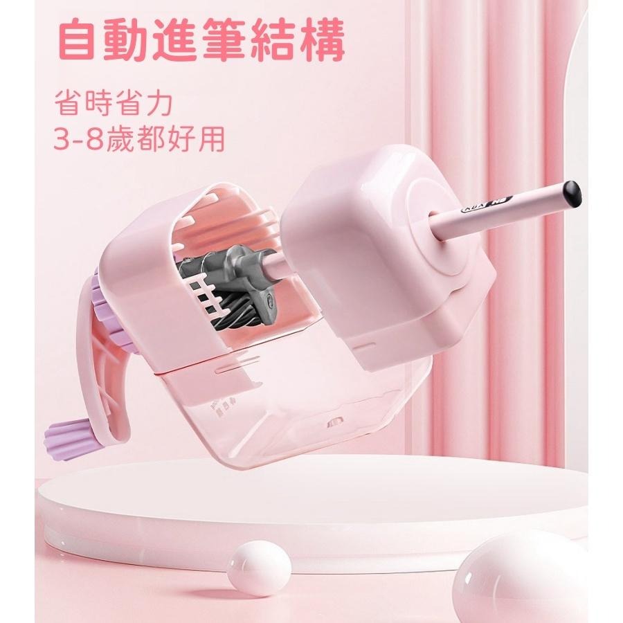 【苗栗現貨&含發票】 削鉛筆機 手搖削鉛筆機 可進筆可退筆 手動 隨機出貨 削筆 粗細調節 自動排芯 五段式 削筆機-細節圖3