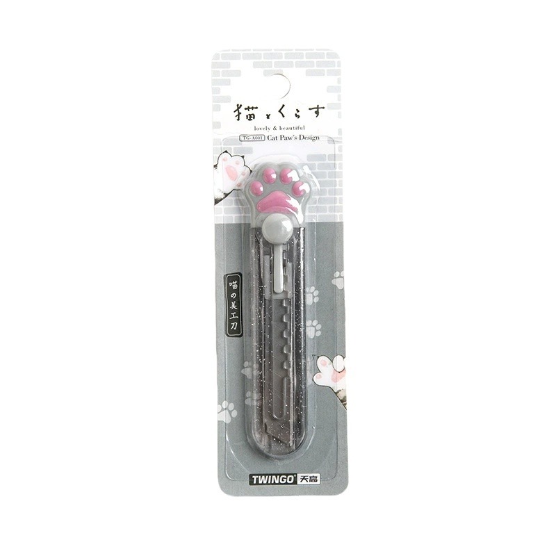 【苗栗現貨&含發票】 美工刀 萌系貓爪美工刀｜可愛貓爪造型｜輕巧便攜｜兩種款式可選｜安全設計｜送禮首選-規格圖8