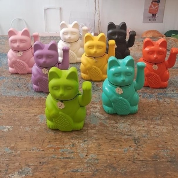 西班牙Diminuto Cielo Lucky Cats幸運繽紛自動招手招財貓-細節圖6