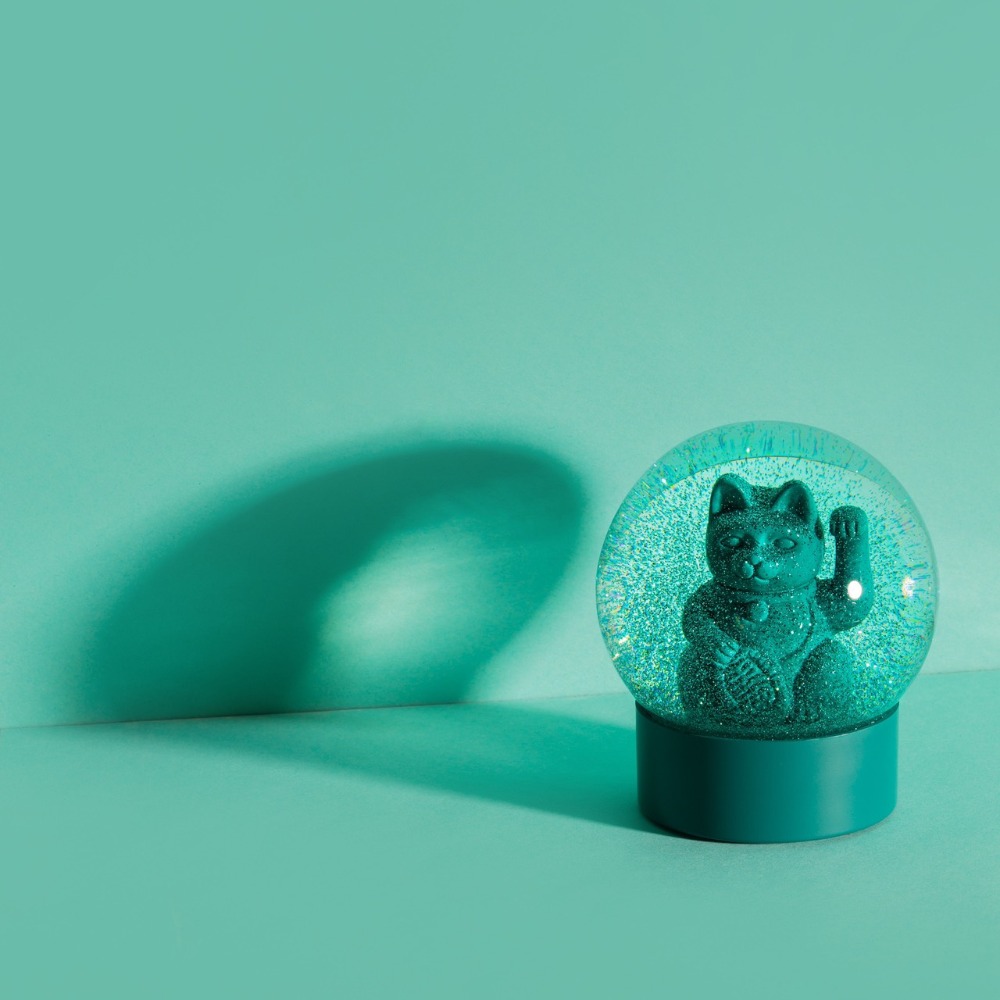 德國DONKEY Lucky Cats 幸運繽紛招財貓水晶球擺飾-細節圖3