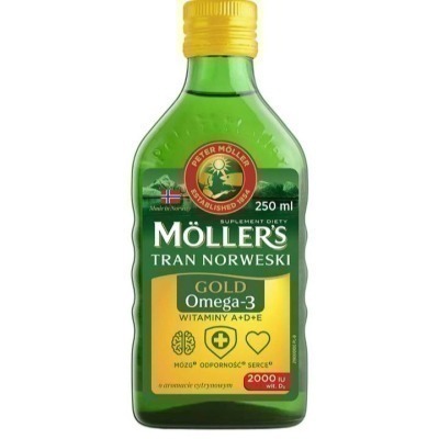 挪威 MOLLERS GOLD 250ml 睦樂 鱈魚肝油 檸檬味 Omega3