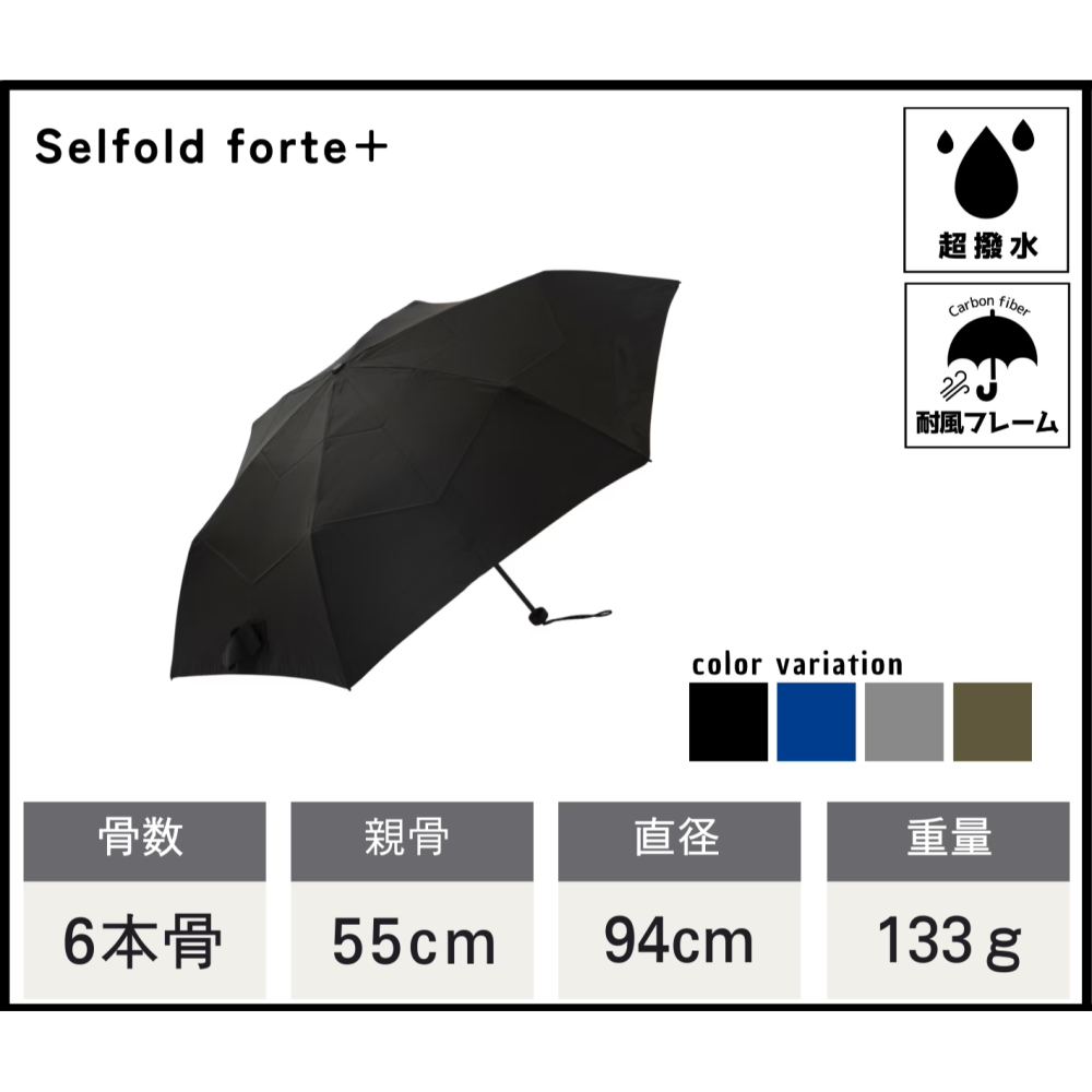 「日本原裝進口」KIZAWA超輕量定型好收摺疊傘‧Selfold系列 日本定型工藝 超撥水 附登山扣-細節圖10