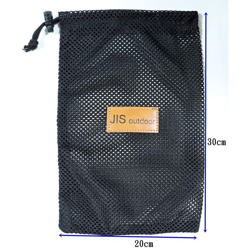 日野戶外~ 20x30cm 加厚束口收納袋 黑網袋 零件袋 束口袋 網袋 透氣袋 露營用品 收納袋 小物收納 野營 登山-細節圖2