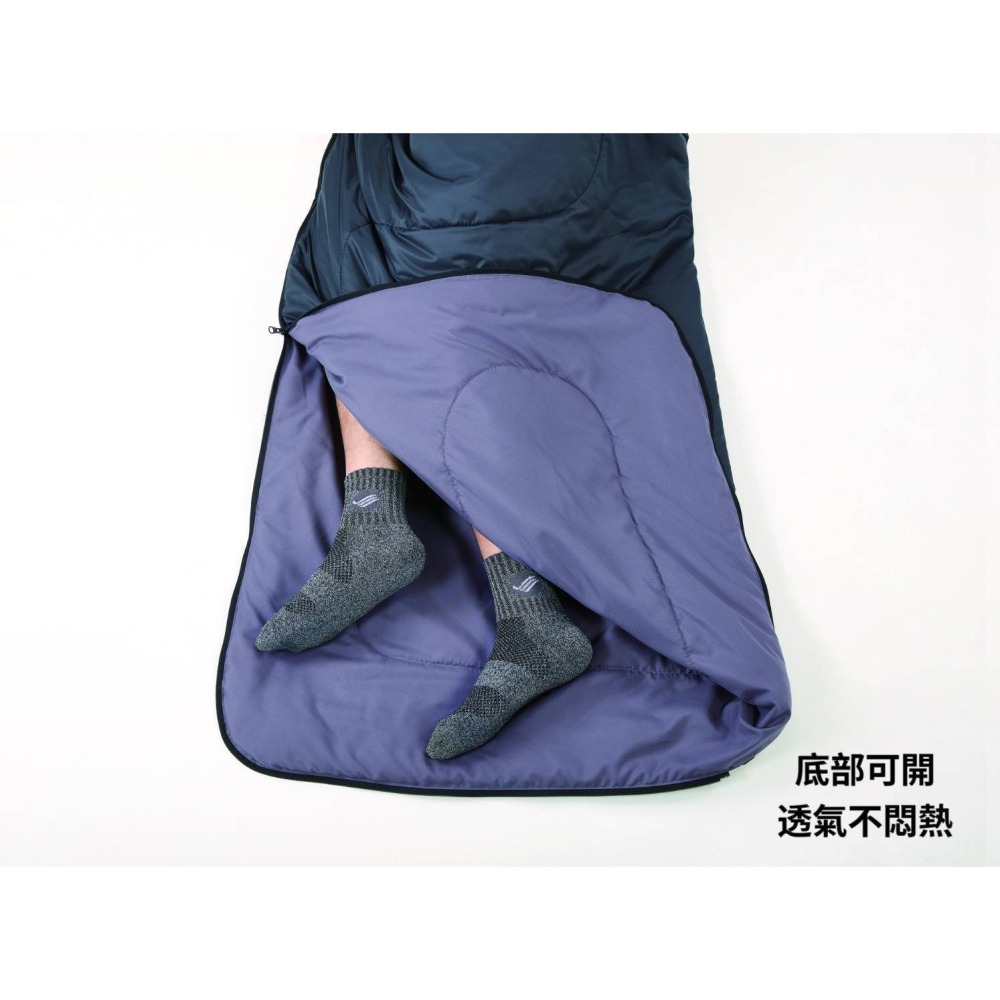 日野戶外~野放 WildFun 標準款方形睡袋(深灰色) 保暖 露營 住宿 戶外 車泊 學生宿舍 童軍露營-細節圖4