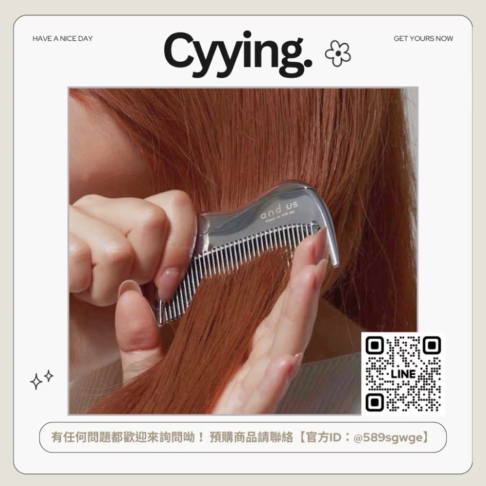 Cyyyying💕《日本親飛✈️》3COINS 防靜電✨金屬抗靜電梳子-細節圖6