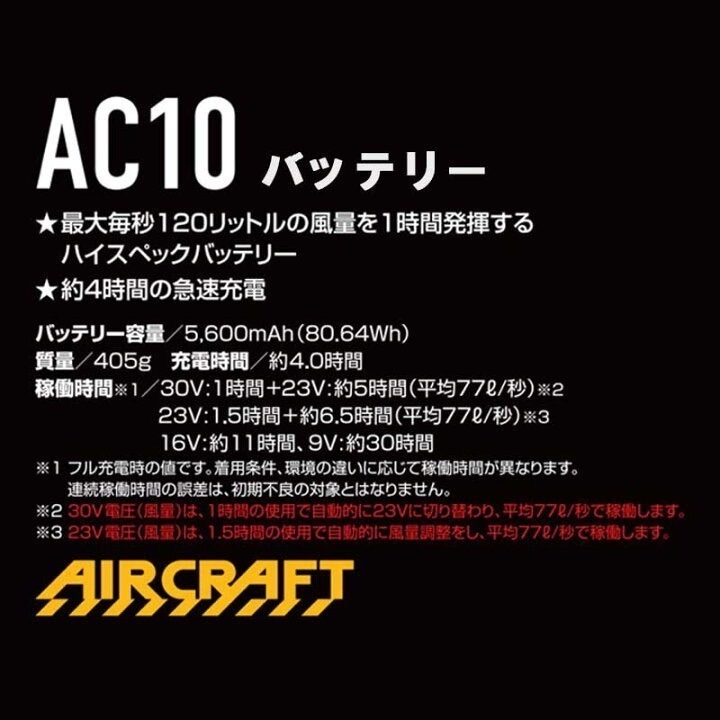 【日本直送】巴特雷空調服 AC10  AC10-1 AC10-2 30V 電池+風扇組(非現貨)-細節圖4