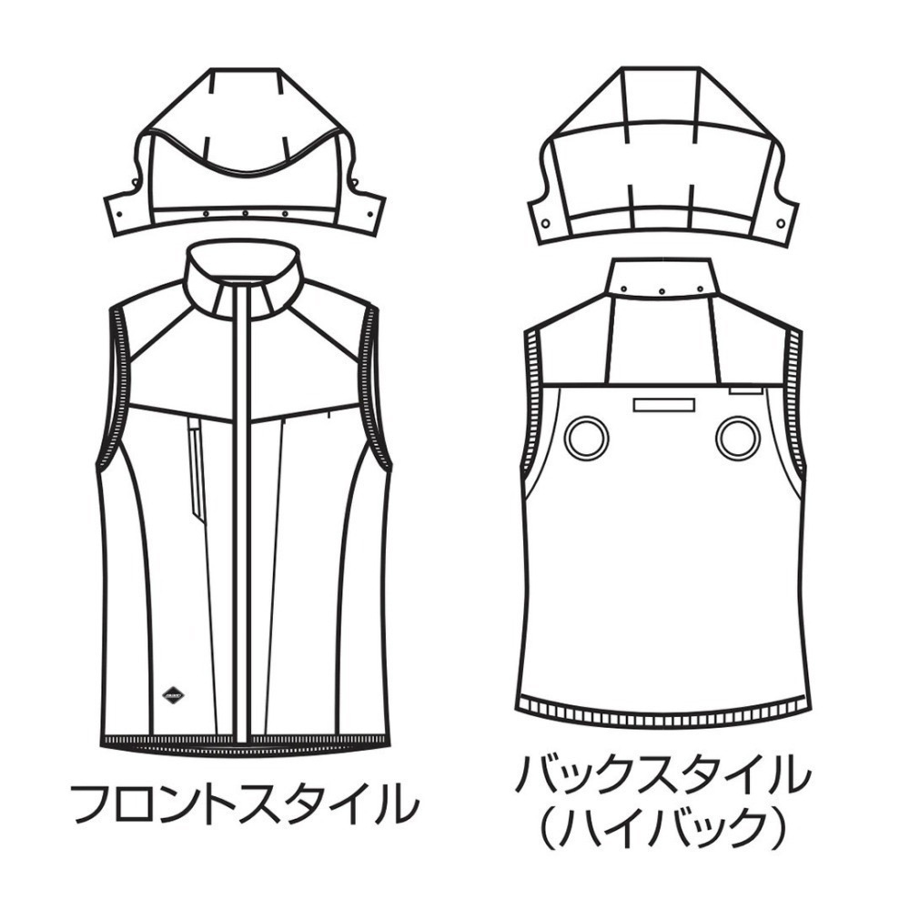 【日本直送】巴特雷空調服 AC2094HB 背心-上背開孔(非現貨)-細節圖4