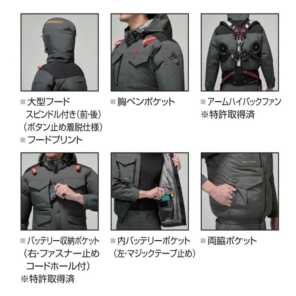 【日本直送】巴特雷空調服 AC2106 短袖-上背開孔(非現貨)-細節圖4