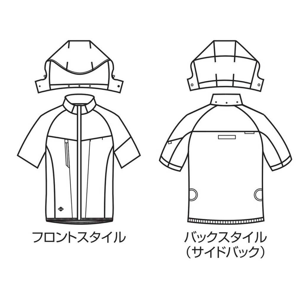 【日本直送】巴特雷空調服 AC2096 短袖-側腰開孔-細節圖4