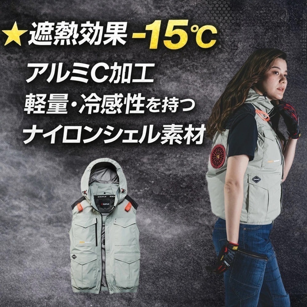 【日本直送】巴特雷空調服 AC2104 背心-上背開孔(非現貨)-細節圖2