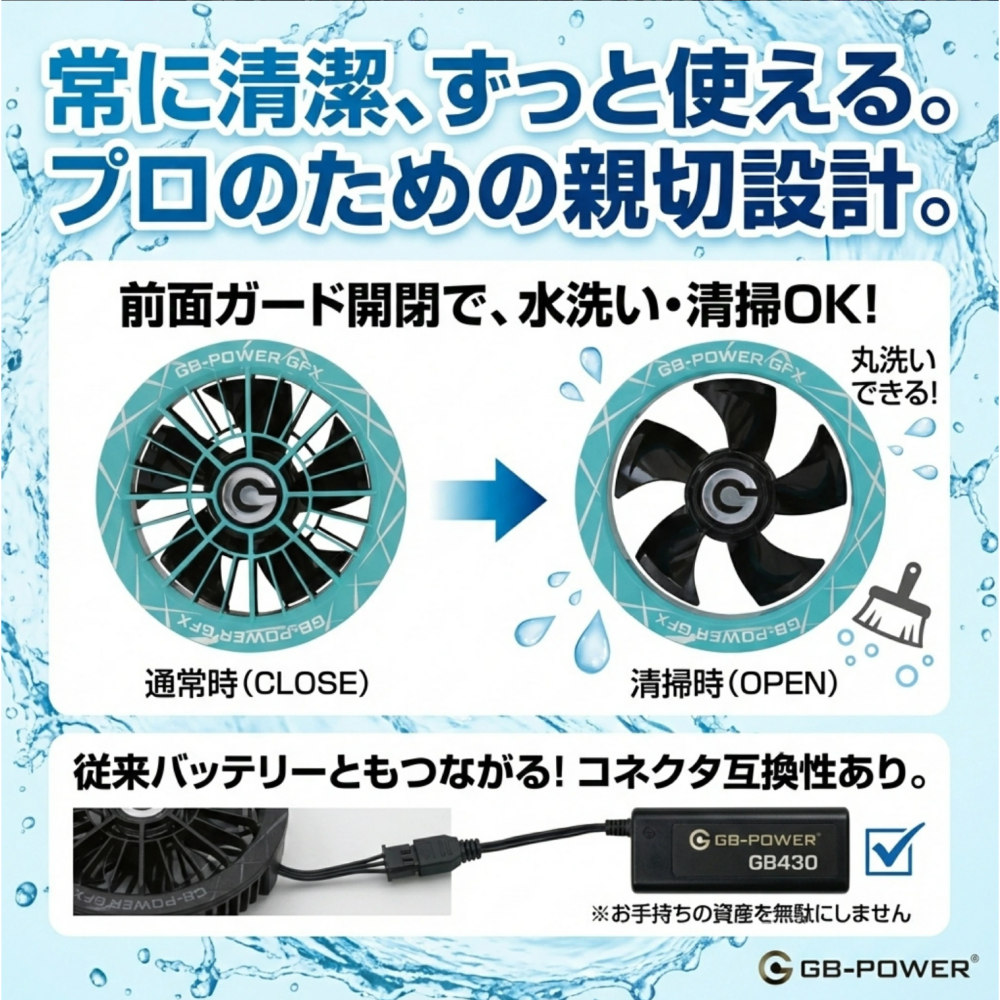 【日本直送】日本長信 GB-POWER GB430 30V 電池+風扇組(非現貨)-細節圖5