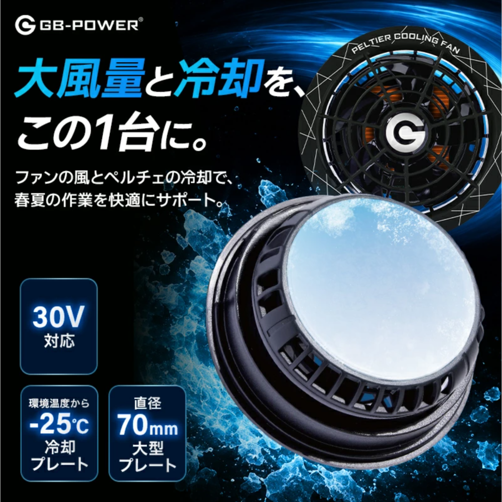 【日本直送】日本長信 Nagashin GB-POWER GP980X 30V 珀爾帖一體式主動製冷風扇組(非現貨)-細節圖3