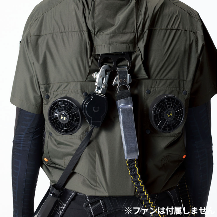 【日本直送】ATACK BASE 空調風神服 3345 短袖-雙孔四孔可變(４つ穴・防曬鈦塗層・側腰與上背 4 風扇)-細節圖5