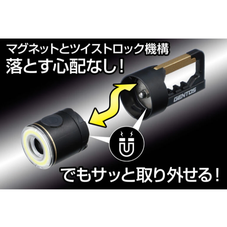 【日本直送】GENTOS OZ-DR01R 充電式極輕手電筒｜100流明 高耐塵防滴 鑰匙圈隨身燈-細節圖6