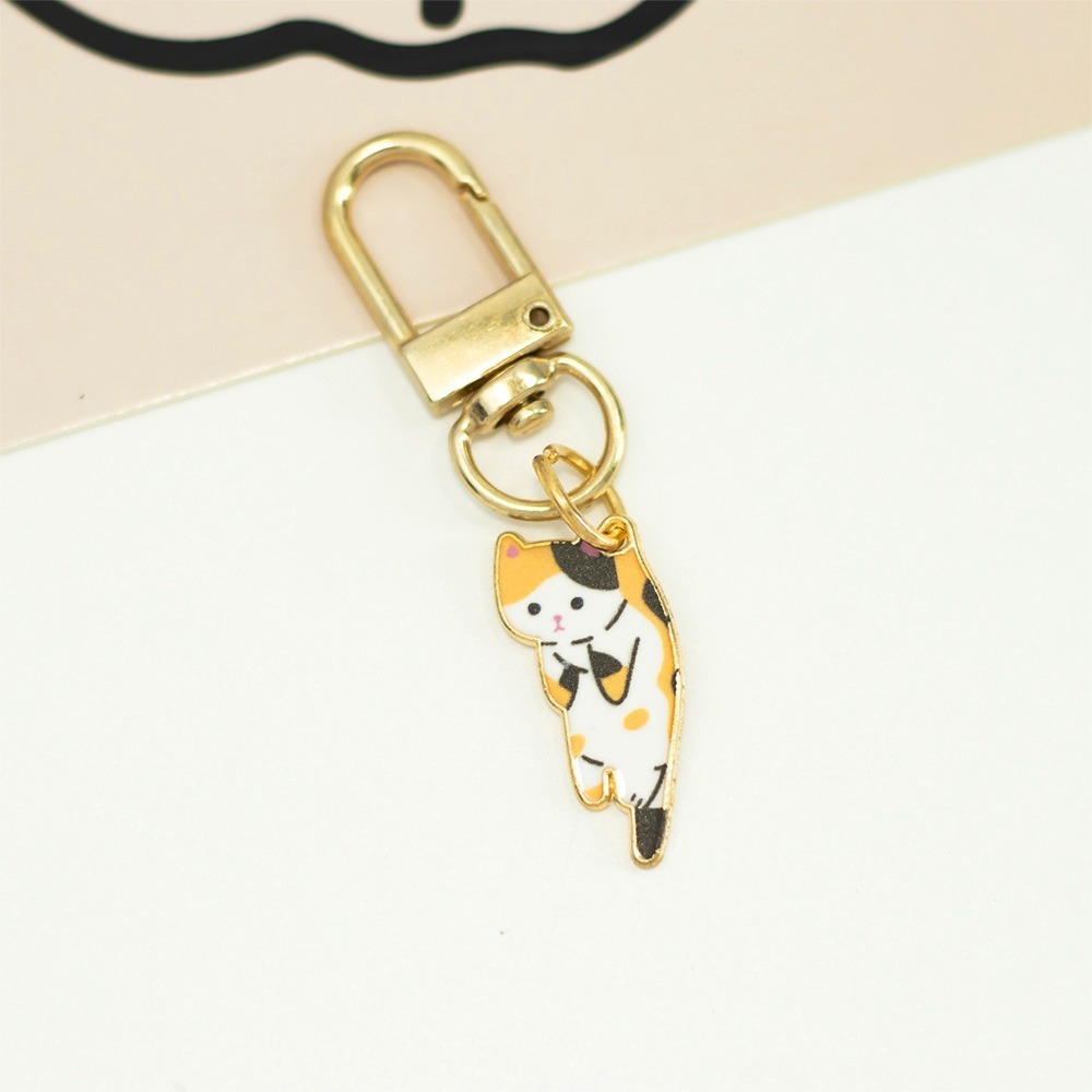 【森圈小物 台灣現貨】貓咪 滴油 合金 吊飾 鑰匙圈 包包 掛件 AirPods掛飾 韓版 日系 學生 生日 禮物-規格圖9