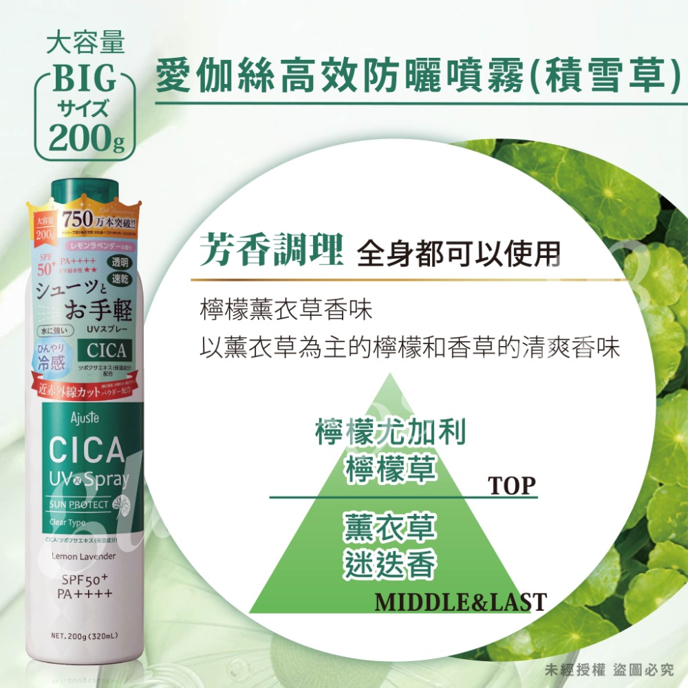 日本Ajuste愛伽絲 防曬噴霧 SPF50-規格圖4