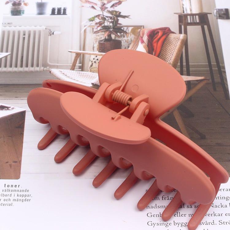 髮飾 髮夾 鯊魚夾 韓版網紅髮飾髮夾橡皮漆龍骨抓夾 大號9.5公分鯊魚夾馬尾髮夾-細節圖2