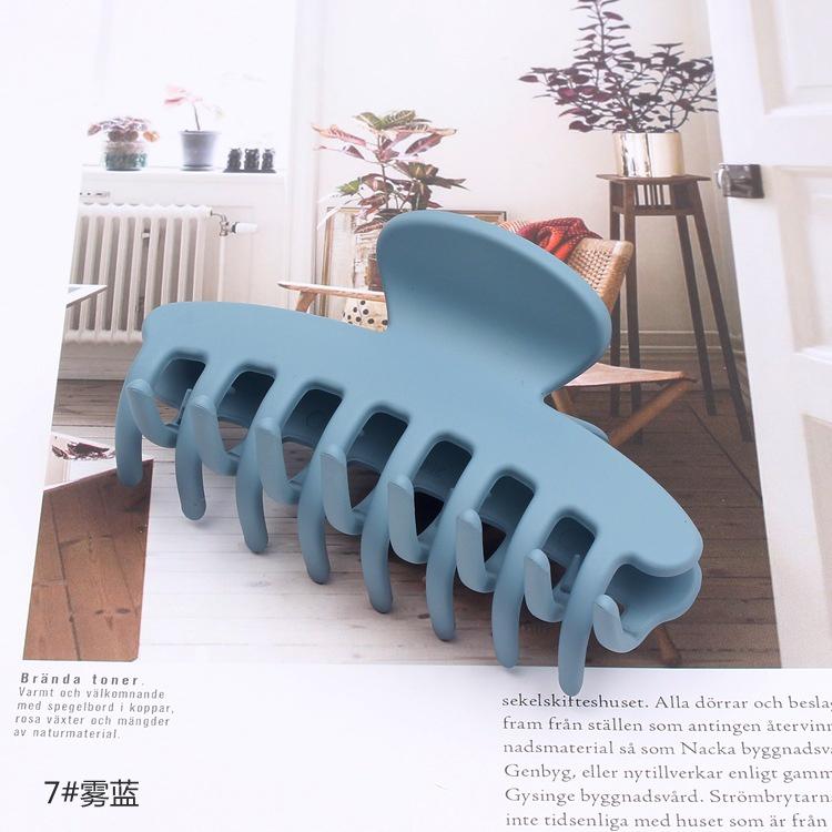 髮飾 髮夾 鯊魚夾 韓版網紅髮飾髮夾橡皮漆龍骨抓夾 大號9.5公分鯊魚夾馬尾髮夾-細節圖3