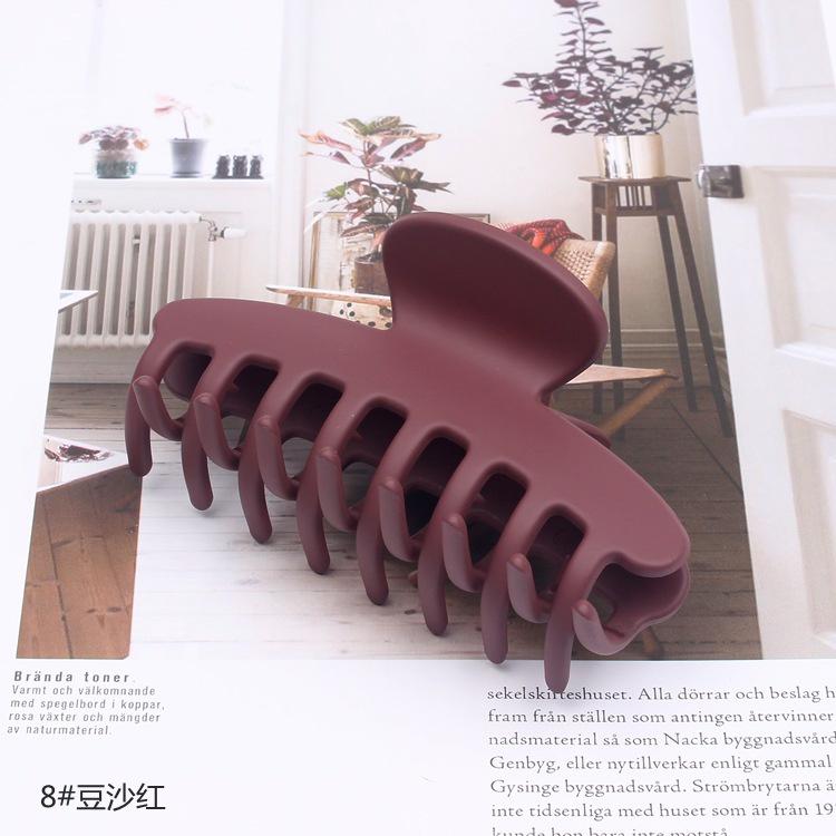 髮飾 髮夾 鯊魚夾 韓版網紅髮飾髮夾橡皮漆龍骨抓夾 大號9.5公分鯊魚夾馬尾髮夾-細節圖6