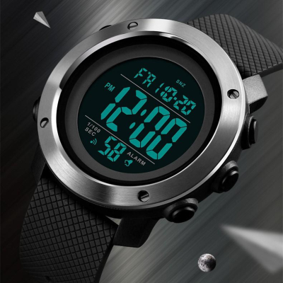 台灣出貨 時刻美 SKMEI 1434 大盤運動多功能顯示50米防水電子錶LED運動男手錶 男學生手錶 青少年手錶