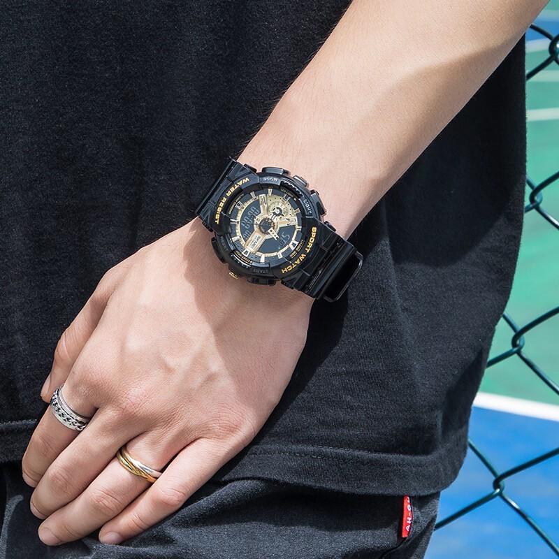 台灣出貨 時刻美 SKMEI 1834 1835 高質量精品手錶 重機造型指針數位雙顯手錶 精品手錶 男士手錶-細節圖4