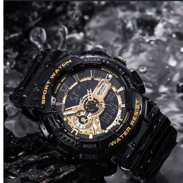 台灣出貨 時刻美 SKMEI 1834 1835 高質量精品手錶 重機造型指針數位雙顯手錶 精品手錶 男士手錶-細節圖9