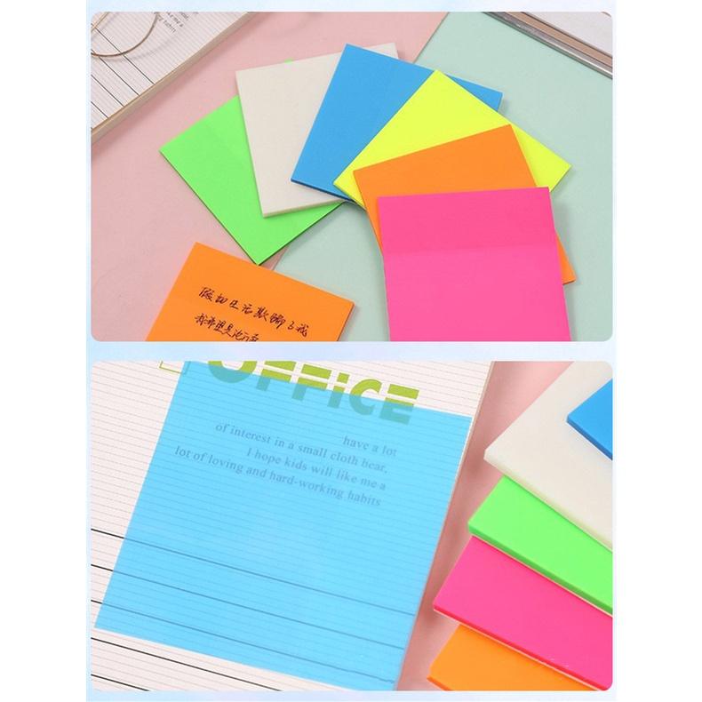 文具 便利貼 柏睿透明便利貼 彩色透視貼 創意N次貼 螢光膜不遮蓋索引貼 50張/包 042101-細節圖7