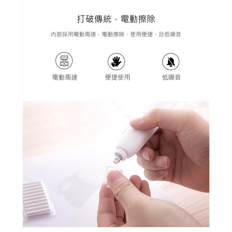 文具 得力71073電動橡皮擦套裝 可更換替芯橡皮擦 學生文具 辦公用品 內含10枚替芯-細節圖3