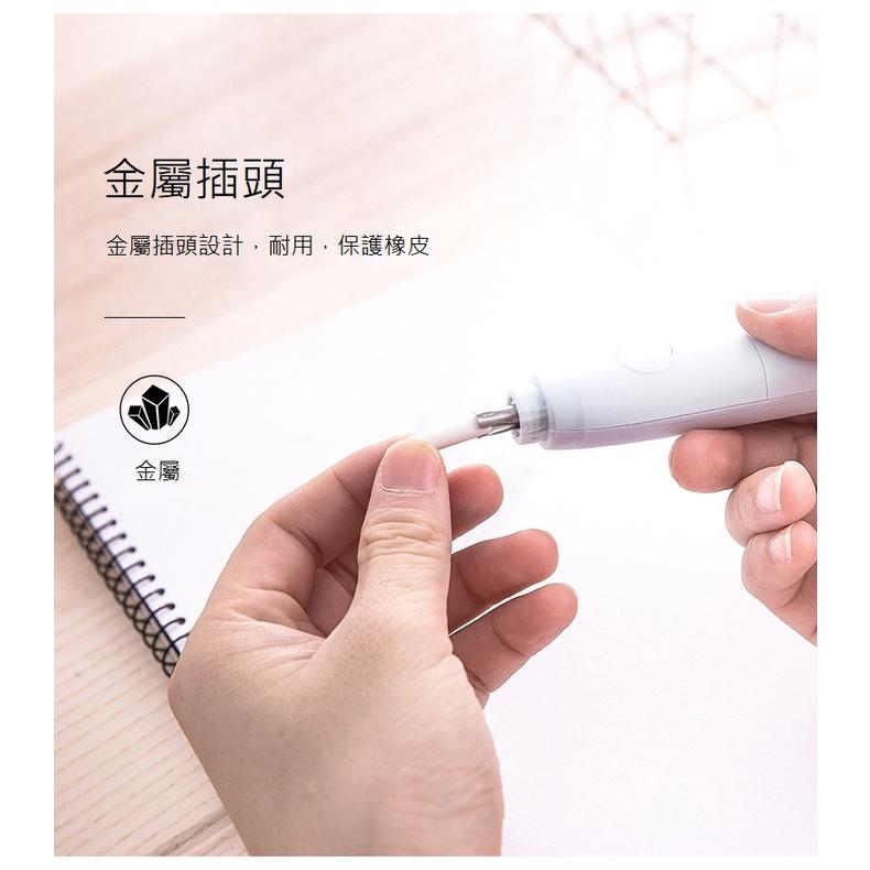 文具 得力71073電動橡皮擦套裝 可更換替芯橡皮擦 學生文具 辦公用品 內含10枚替芯-細節圖6