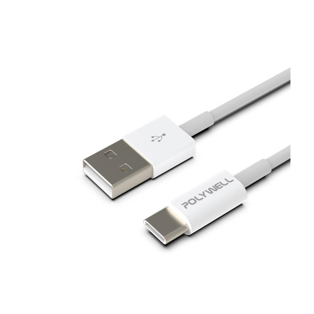 快充線 POLYWELL Type-A To Type-C USB 快充線 20公分~2米 適用安卓iPad 寶利威爾-細節圖2