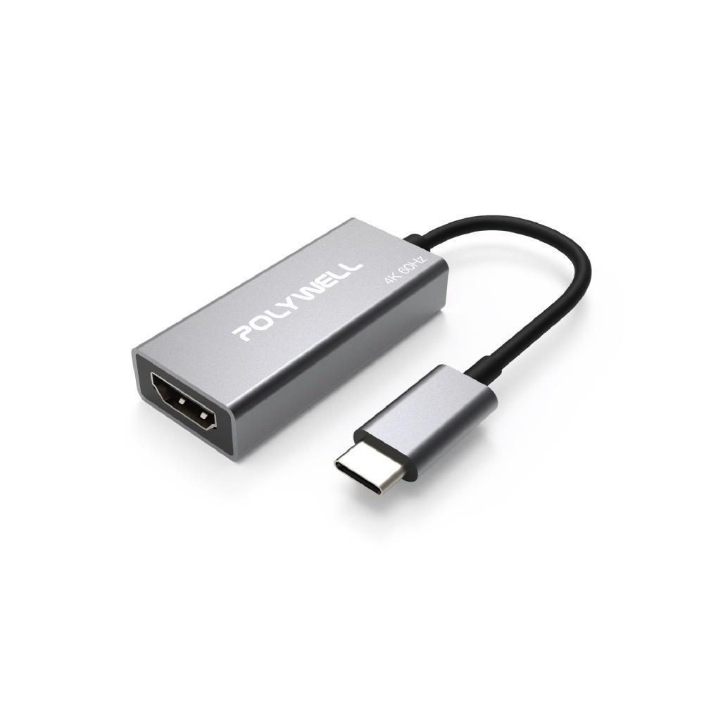 POLYWELL Type-C轉HDMI 訊號轉換器 4K 60Hz HDMI Type-C 轉接線 寶利威爾-細節圖2