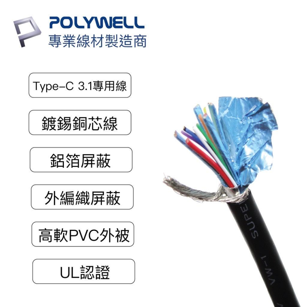 POLYWELL Type-C轉HDMI 訊號轉換器 4K 60Hz HDMI Type-C 轉接線 寶利威爾-細節圖5