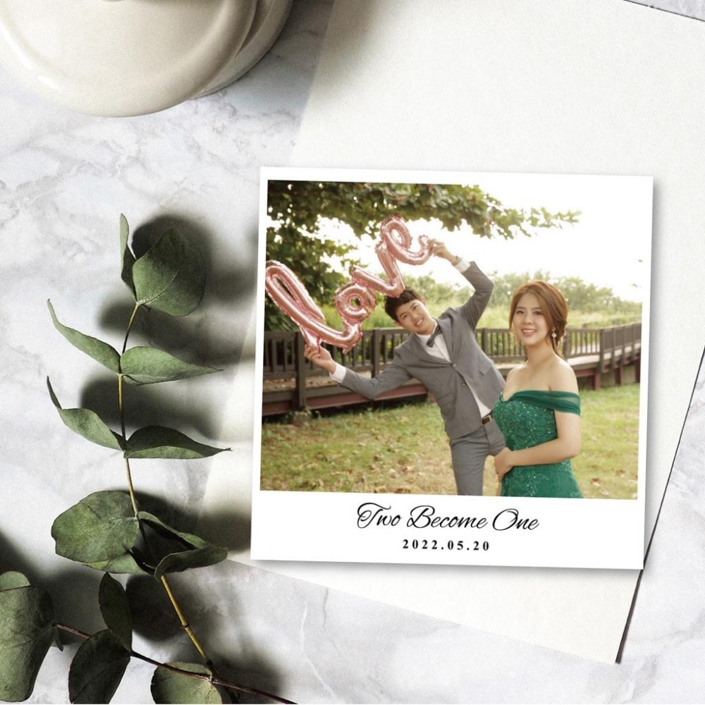 雙面客製婚禮謝卡-8X8結婚謝卡 婚紗謝卡 相片謝卡 謝卡 雙面印刷-細節圖3