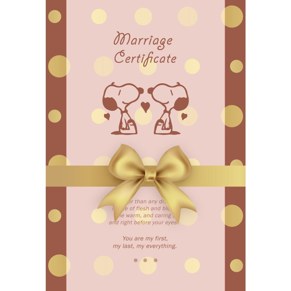 現貨+預購 結婚證書夾(含書約) 客製證書夾 書約 結婚書約-戶政事務所 結婚證書 結婚 登記-史努比-甜甜巧克力禮盒-規格圖9