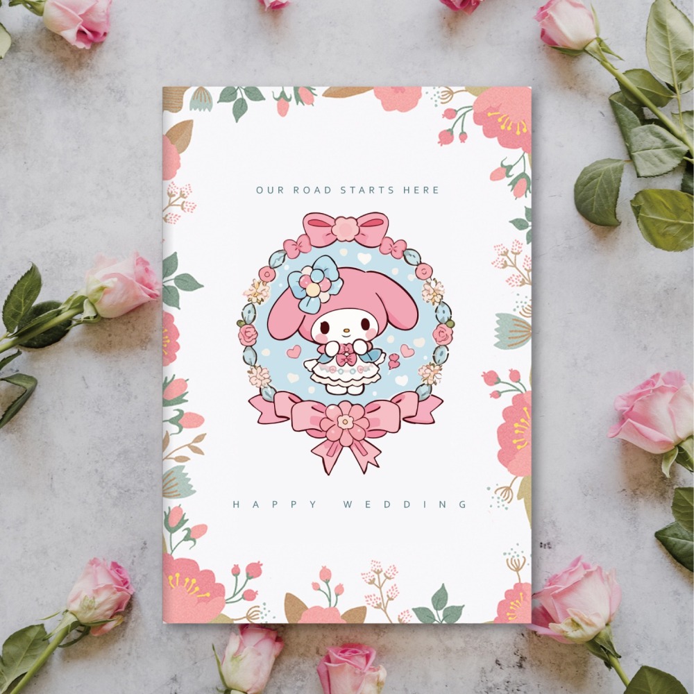 現貨+預購 結婚證書夾(含書約) 客製證書夾 書約 結婚書約-戶政事務所 結婚證書 結婚必備 登記-彩繪美樂蒂款-細節圖3
