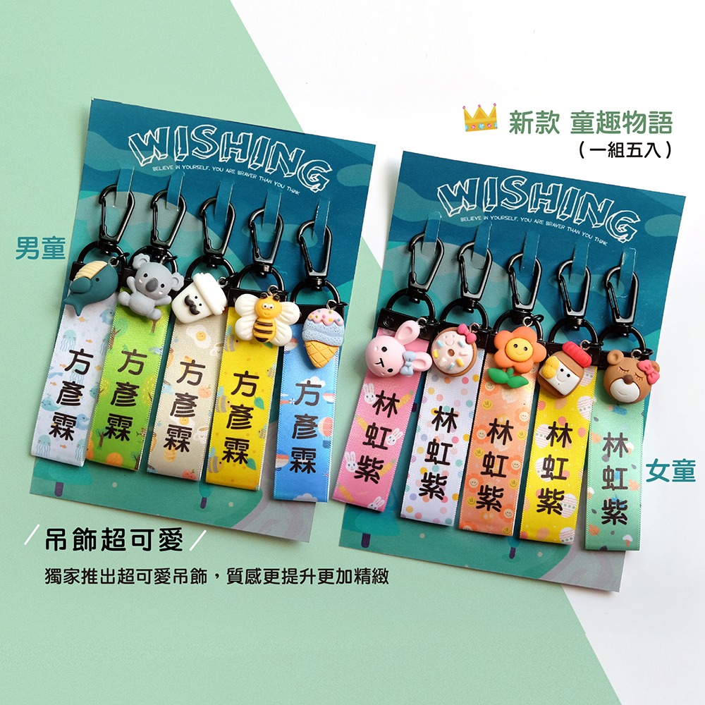 姓名鑰匙圈 客製化 小朋友名條 姓名吊牌 書包名牌 睡袋吊牌 便帶袋吊牌 兒童節禮物 姓名扣 姓名條 太空 公主-細節圖6