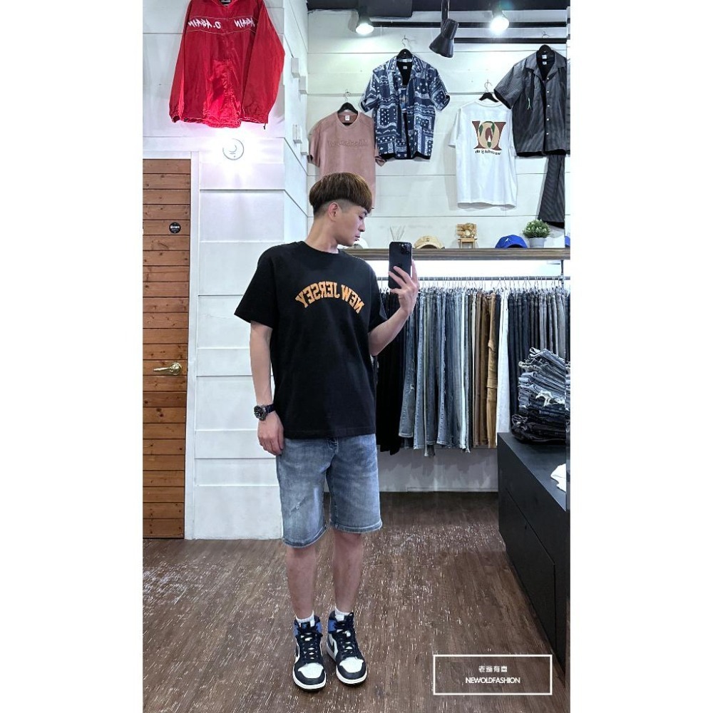 『新品上市』重磅抓痕微刷牛仔短褲 彈性牛仔 仿舊水洗 日系 阿美咔嘰 五分褲 牛仔褲 男生短褲(NOF23041872)-細節圖7