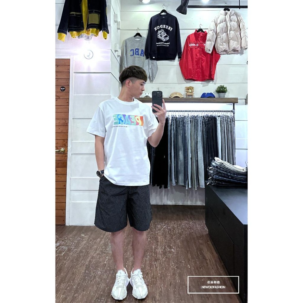 『新品上市』重磅彩色立體PEACE短T(NOF23022542)-白-細節圖2