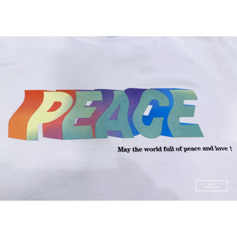 『新品上市』重磅彩色立體PEACE短T(NOF23022542)-白-細節圖5