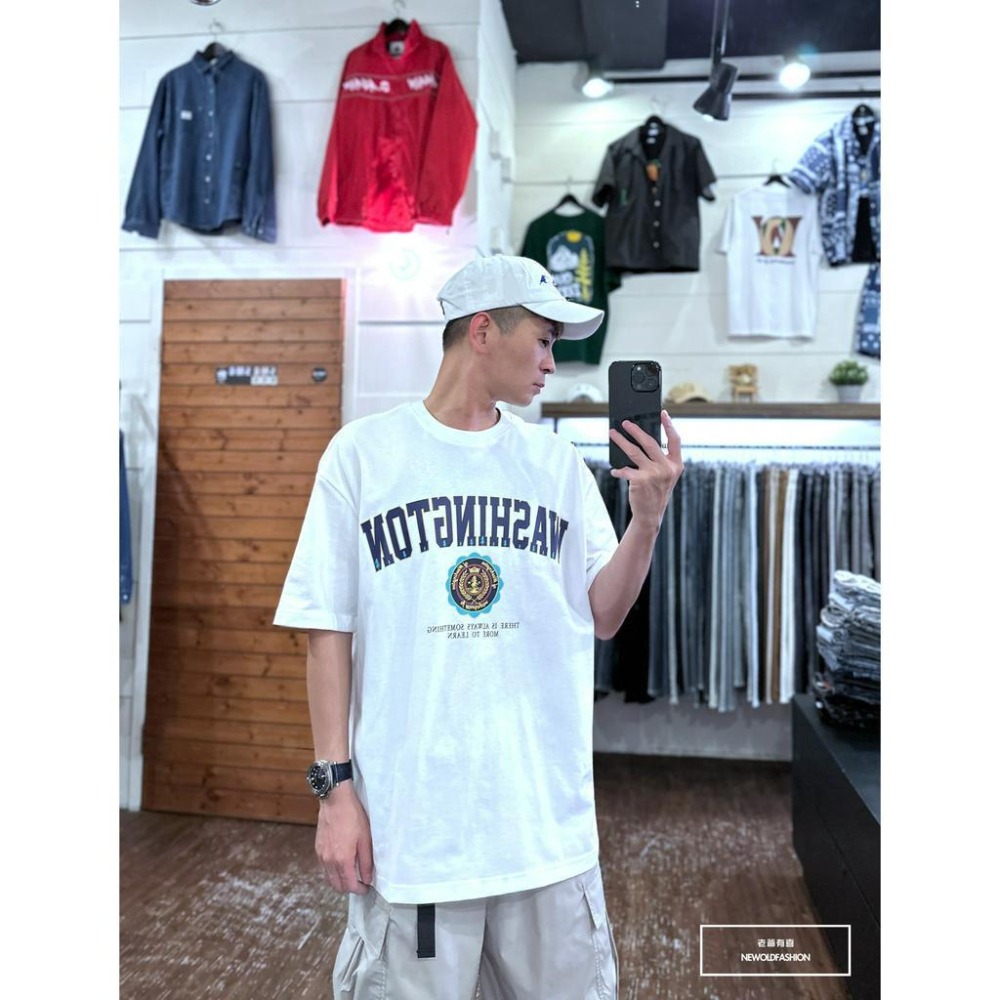 『新品上市』重磅桂冠燙金短T(NOF23052418)-白-細節圖6