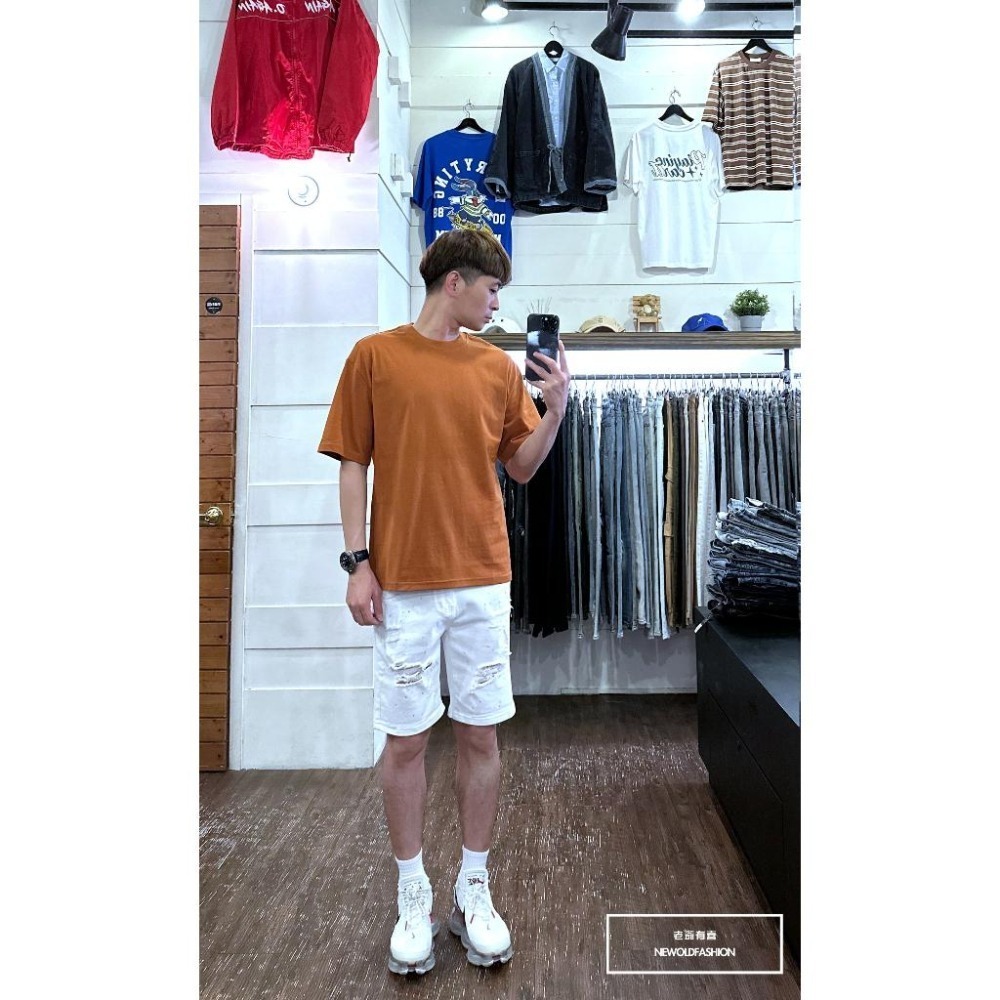 『新品上市』重磅1837小標素面短T(NOF2303C30001)-橘-細節圖4