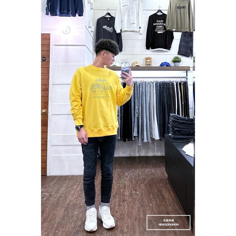 『老爺有喜』重磅holiday露營大學Ｔ-黃(NOF2210W004)-細節圖2