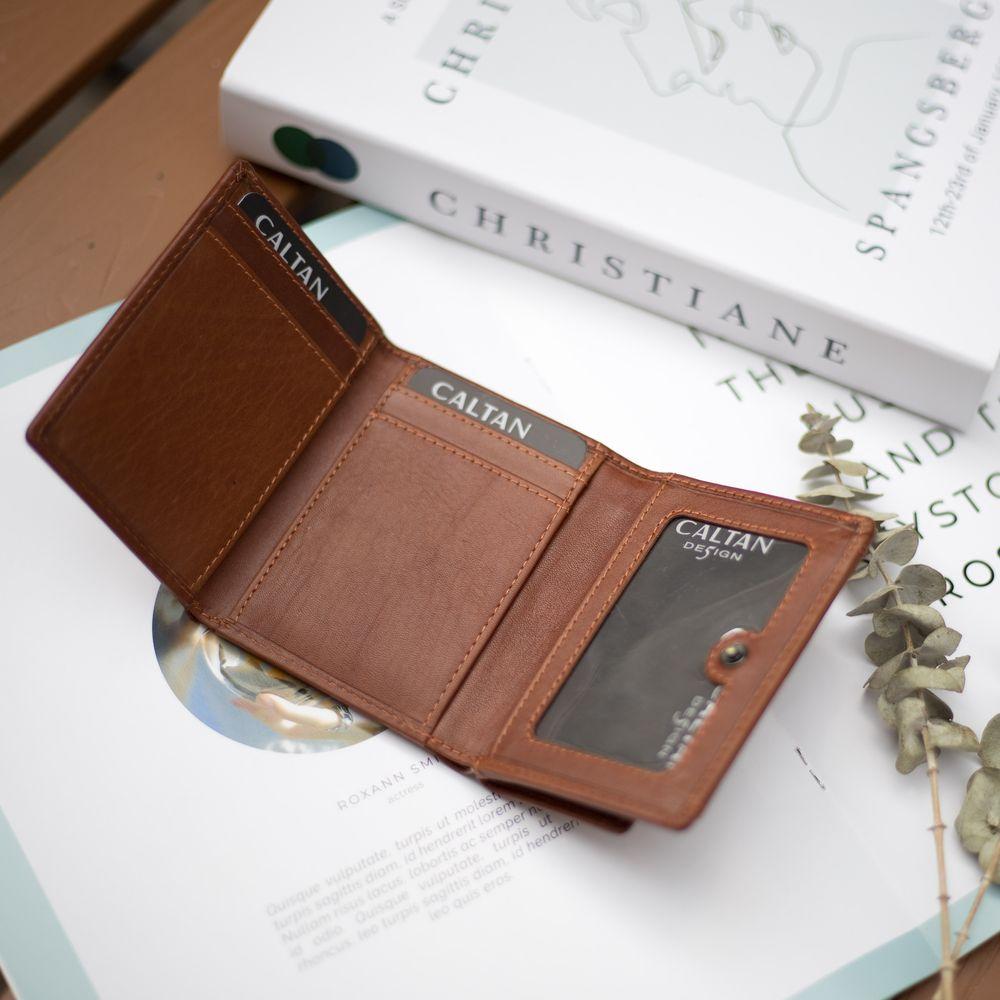 『新品上市』老爺有喜 小文藝扣式真皮短夾 (075055cd)-咖-細節圖2