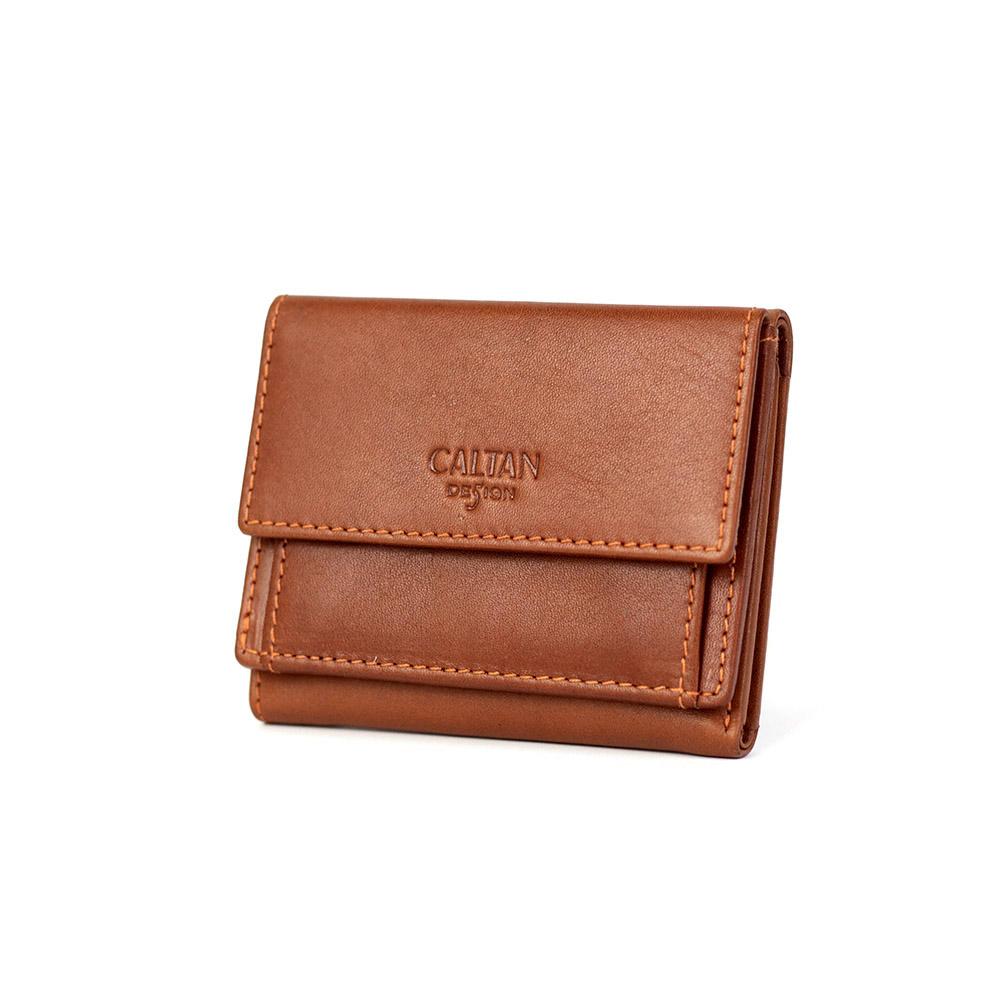 『新品上市』老爺有喜 小文藝扣式真皮短夾 (075055cd)-咖-細節圖4