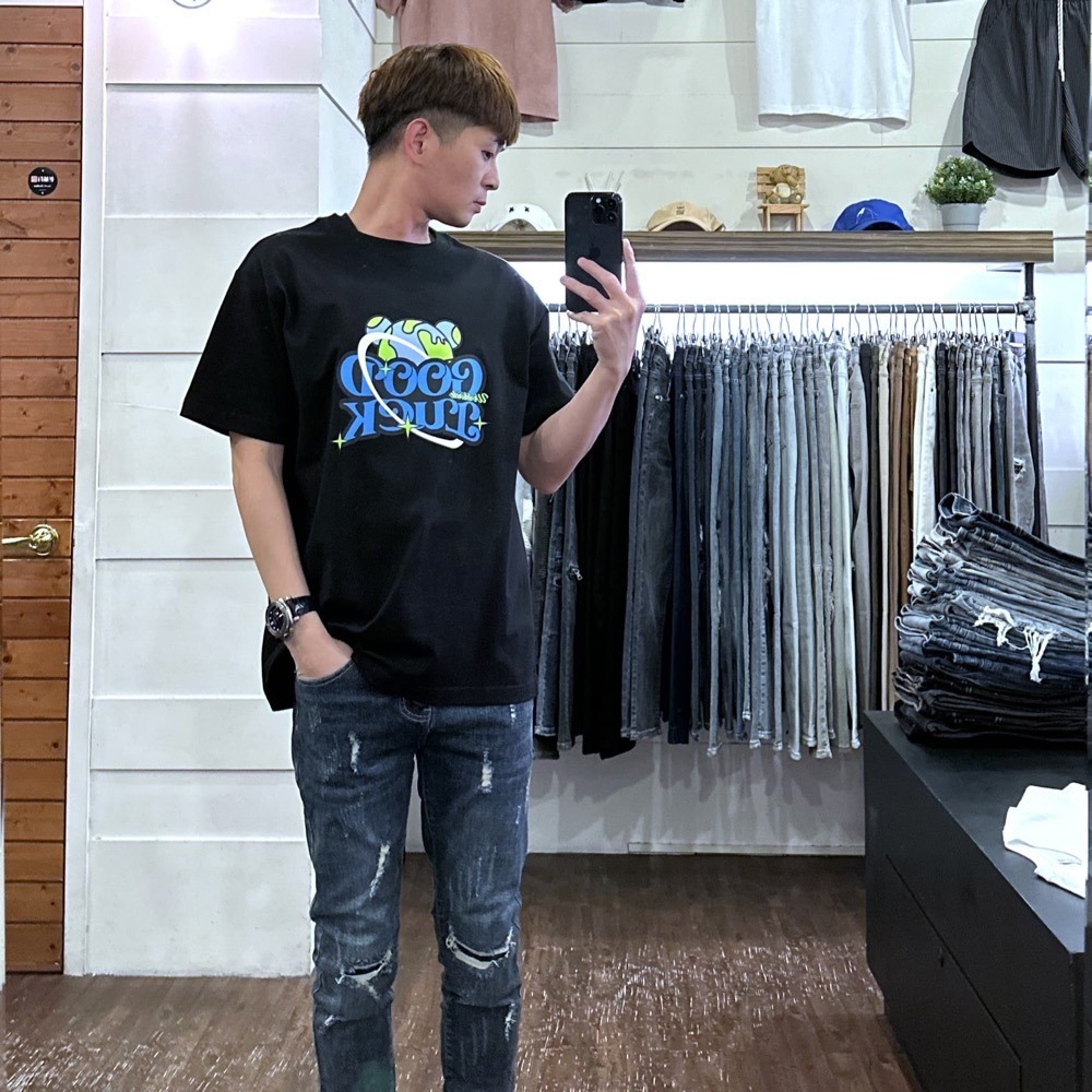 『新品上市』重磅貓抓多破壞小直筒牛仔褲(NOF23043658)-細節圖9