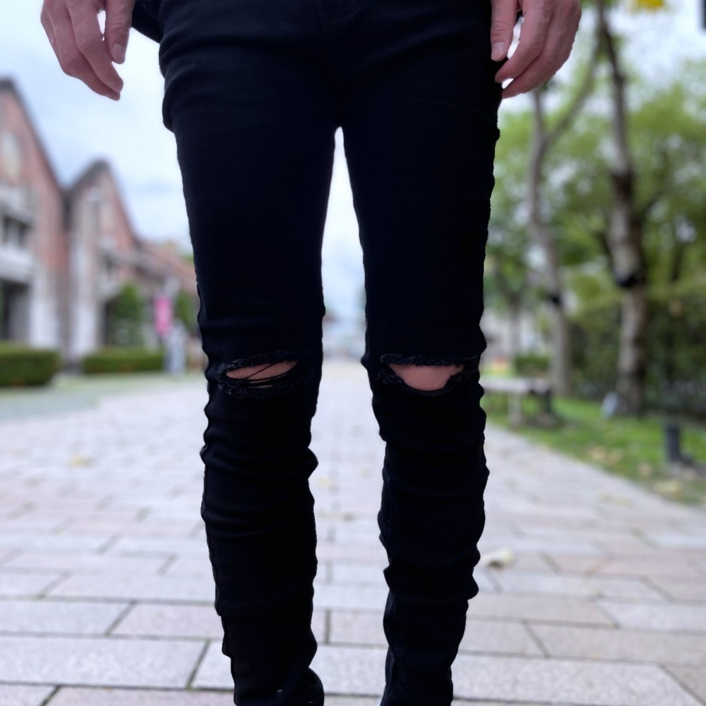 『新品上市』重磅雙膝破壞小直筒褲(NOF2204D004)-細節圖5