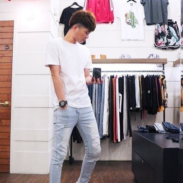 『熱銷到貨』重磅淺刷白破壞貓鬚牛仔小直筒褲！-細節圖6